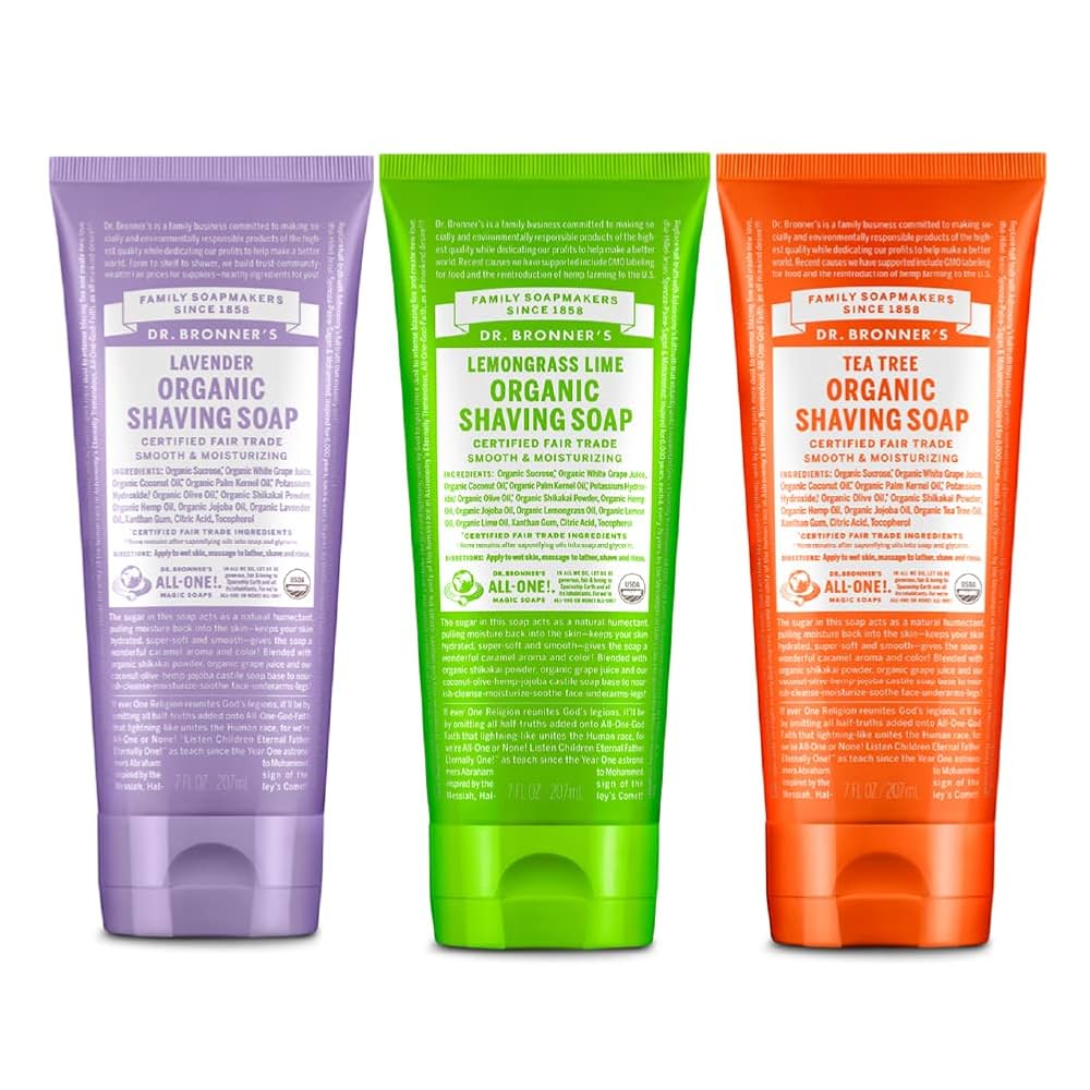 Amazon.com: Dr. Bronner's Organic Shaving Soap– 3 Pack
